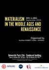 Research paper thumbnail of Materialism in the middle ages and the renaissance