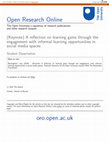 Research paper thumbnail of [Keynote] A reflection on learning gains through the engagement with informal learning opportunities in social media spaces