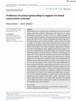 Research paper thumbnail of Predictors of animal sponsorship to support zoo-based conservation activities