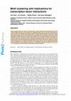 Research paper thumbnail of Motif clustering with implications for transcription factor interactions