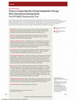 Research paper thumbnail of Three vs twelve months of dual antiplatelet therapy after zotarolimus-eluting stents: the OPTIMIZE randomized trial