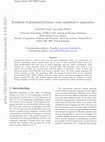 Research paper thumbnail of Evolution of grammatical forms: some quantitative approaches