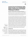 Research paper thumbnail of Lessons From the Portuguese Solid Organ Donation and Transplantation System: Achieving Success Despite Challenging Conditions