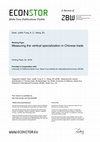 Research paper thumbnail of Measuring the Vertical Specialization in Chinese Trade