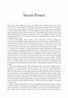 Research paper thumbnail of Encyclopedia Entry - Steam Power, Energy in American History