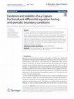 Research paper thumbnail of Existence and stability of a q-Caputo fractional jerk differential equation having anti-periodic boundary conditions