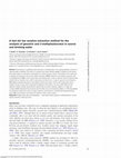 Research paper thumbnail of A fast stir bar sorptive extraction method for the analysis of geosmin and 2-methylisoborneol in source and drinking water