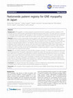 Research paper thumbnail of Nationwide patient registry for GNE myopathy in Japan