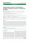 Research paper thumbnail of ﻿Capsaicinoids content in some Bulgarian varieties of Capsicum annuum L. obtained by RP-HPLC