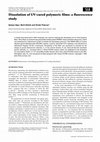 Research paper thumbnail of Dissolution of UV-cured polymeric films: a fluorescence study