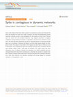 Research paper thumbnail of Spite is contagious in dynamic networks