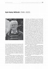 Research paper thumbnail of Karl-Heinz Willroth (1948-2023)