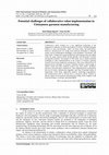 Research paper thumbnail of Potential challenges of collaborative robot implementation in Vietnamese garment manufacturing