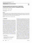 Research paper thumbnail of Developing adaptivity and responsiveness in organisations through human network structures: a management strategy