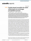 Research paper thumbnail of Zeolite-based monoliths for water softening by ion exchange/precipitation process