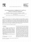 Research paper thumbnail of Ion exchange selectivity of phillipsite for Cs+: a structural investigation using the Rietveld method