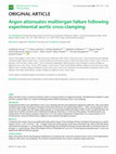 Research paper thumbnail of Argon attenuates multiorgan failure following experimental aortic cross-clamping