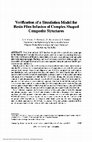 Research paper thumbnail of Verification of a Simulation Model for Resin Film Infusion of Complex Shaped Composite Structures