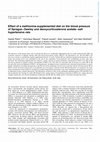 Research paper thumbnail of Effect of a methionine-supplemented diet on the blood pressure of Sprague–Dawley and deoxycorticosterone acetate–salt hypertensive rats