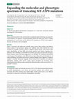 Research paper thumbnail of Expanding the molecular and phenotypic spectrum of truncating <i>MT-ATP6</i> mutations