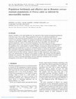 Research paper thumbnail of Population bottleneck and effective size in <i>Bonamia ostreae</i>-resistant populations of <i>Ostrea edulis</i> as inferred by microsatellite markers