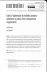 Research paper thumbnail of Sobre a legitimação do trabalho precário: autonomia e justiça como categorias de engajamento