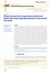 Research paper thumbnail of Efficacy Testing of the Comprehensive Institutional Model (CIM) using Design-based Research: Instrumental Case Study