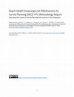 Research paper thumbnail of Supplements to Reach Health Assessing Cost-Effectiveness for Family Planning (RACE-FP) Methodology Report: Estimating the Impact of Family Planning Interventions in the Philippines