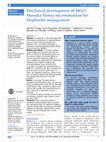 Research paper thumbnail of Preclinical development of MGO Manuka Honey microemulsion for blepharitis management