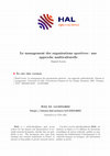 Research paper thumbnail of The management of sports organizations : a multicultural approach