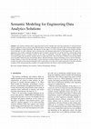 Research paper thumbnail of Semantic modeling for engineering data analytics solutions