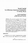 Research paper thumbnail of In A Mexican-American Community In Dallas, Texas