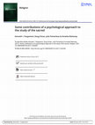 Research paper thumbnail of Some contributions of a psychological approach to the study of the sacred