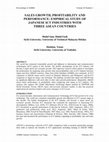 Research paper thumbnail of Sales Growth, Profitability and Performance: Empirical Study of Japanese Ict Industries with Three Asean Countries