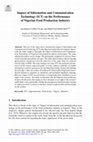 Research paper thumbnail of Impact of Information and Communication Technology (ICT) on the Performance of Nigerian Food Production Industry