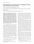 Research paper thumbnail of Techniques for Increasing the Throughput of Flow Injection Mass Spectrometry