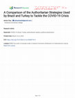 Research paper thumbnail of A Comparison of the Authoritarian Strategies Used by Brazil and Turkey to Tackle the COVID-19 Crisis