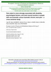 Research paper thumbnail of Pain extent is more strongly associated with disability, psychological factors, and neck muscle function in people with non-traumatic versus traumatic chronic neck pain: a cross sectional study