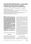 Research paper thumbnail of Evaluation of cardiac troponin I stability in blood sample using the AccuTnI+3 assay