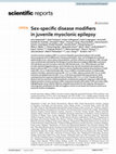 Research paper thumbnail of Sex-specific disease modifiers in juvenile myoclonic epilepsy