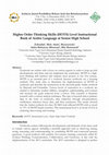 Research paper thumbnail of Higher Order Thinking Skills (HOTS) Level Instructional Book of Arabic Language at Senior High School