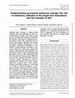 Research paper thumbnail of Understanding successful behaviour change: the role of intentions, attitudes to the target and motivations and the example of diet