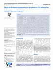 Research paper thumbnail of Effects of N-doped concentration in graphene on CO2 adsorption