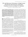 Research paper thumbnail of DC and microwave performance of high-current AlGaN/GaN heterostructure field effect transistors grown on p-type SiC substrates