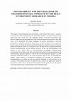 Research paper thumbnail of Sustainability and the challenge of transdisciplinary approach to the built environment research in Nigeria