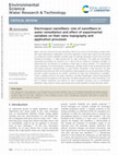 Research paper thumbnail of Electrospun nanofibers: role of nanofibers in water remediation and effect of experimental variables on their nano topography and application processes