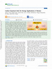 Research paper thumbnail of carbon quantum dots for energy applications a review