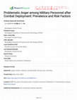 Research paper thumbnail of Problematic Anger among Military Personnel after Combat Deployment: Prevalence and Risk Factors