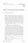 Research paper thumbnail of Operator Counterparts of Types of Reasoning