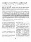 Research paper thumbnail of Substantial sex-dependent differences in the response of human scalp hair follicles to estrogen stimulation in vitro advocate gender-tailored management of female versus male pattern balding